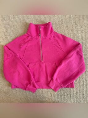 lululemon athletica Hot Pink Fleece Pullover Sweatshirt